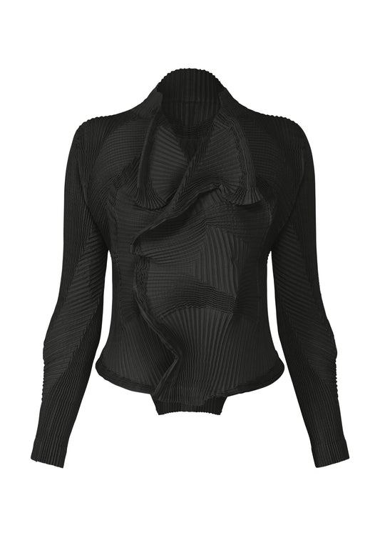 A product shot of the A-POC ABLE ISSEY MIYAKE TYPE-O 022 jacket in black.