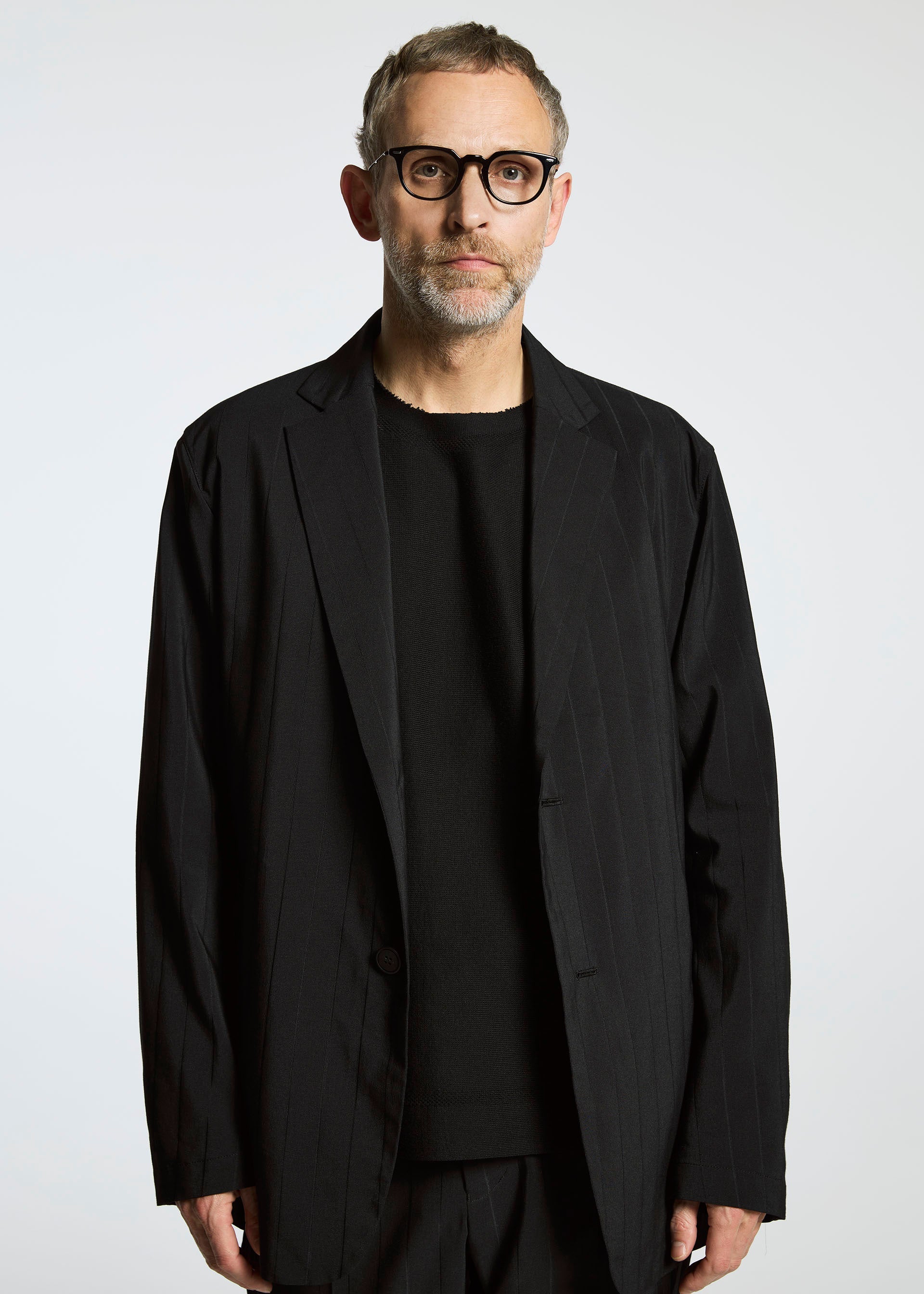 A model wears the A-Poc Able Issey Miyake TYPE I 007 jacket.