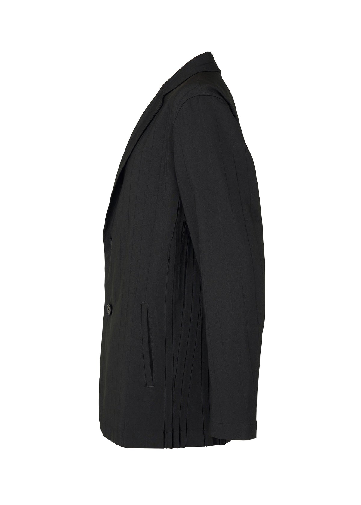 A detail shot of the A-Poc Able Issey Miyake TYPE I 007 jacket.