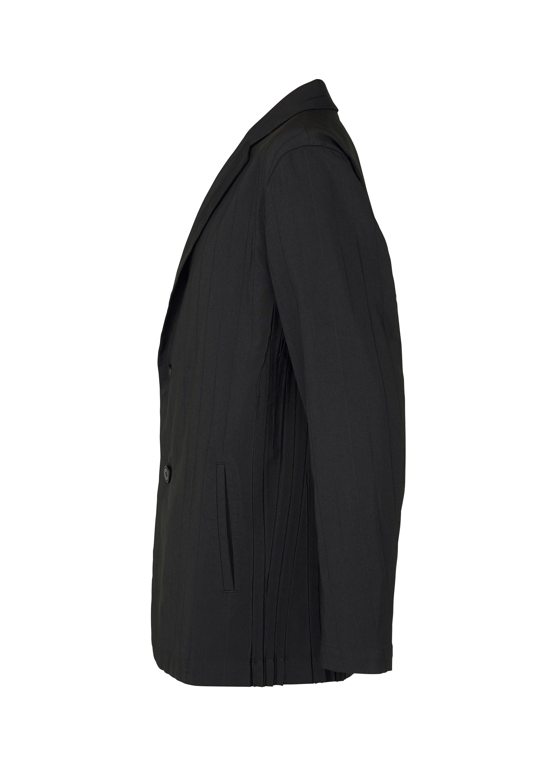 A detail shot of the A-Poc Able Issey Miyake TYPE I 007 jacket.