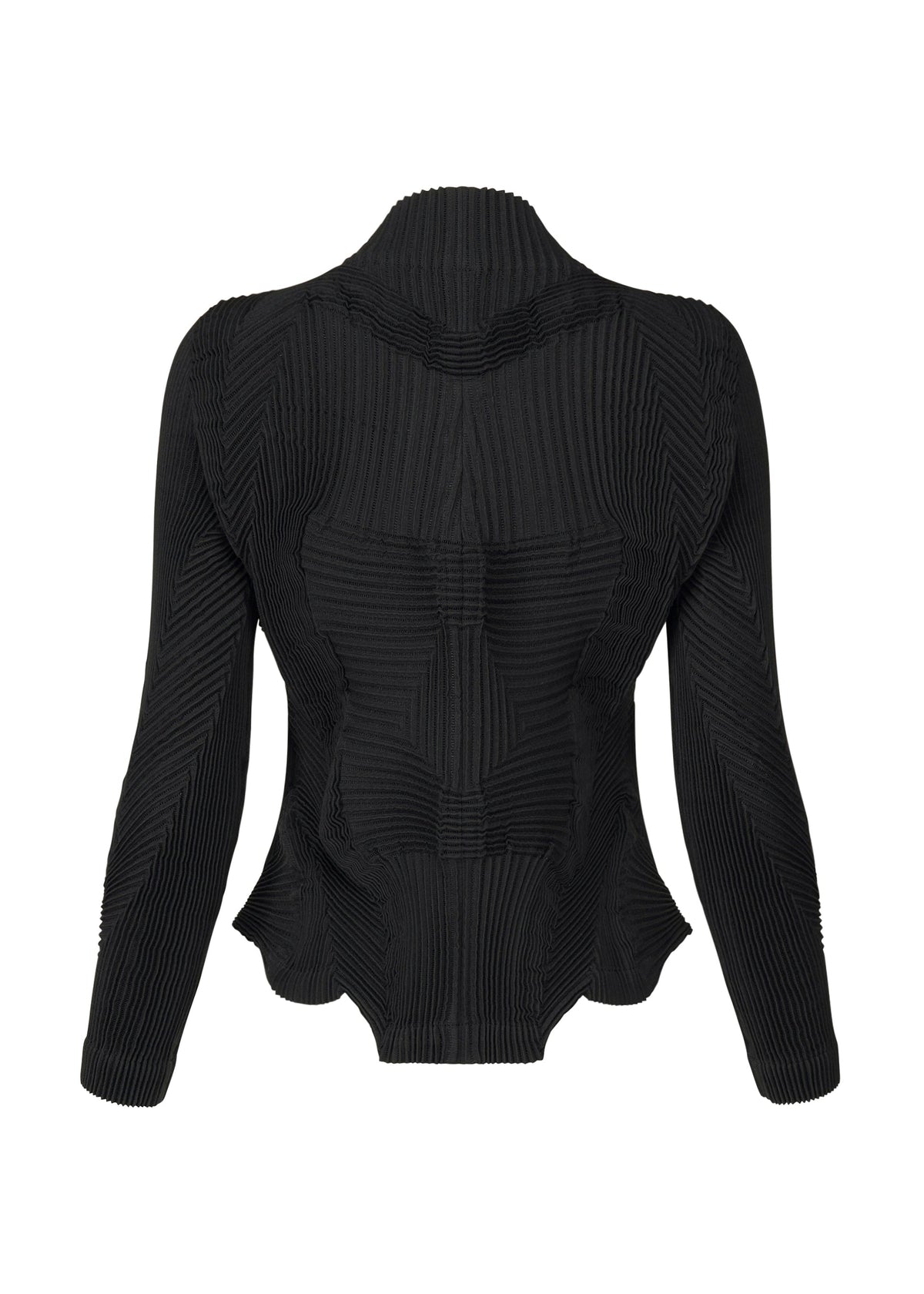 A detail shot of the A-Poc Able Issey Miyake TYPE I 008 jacket.
