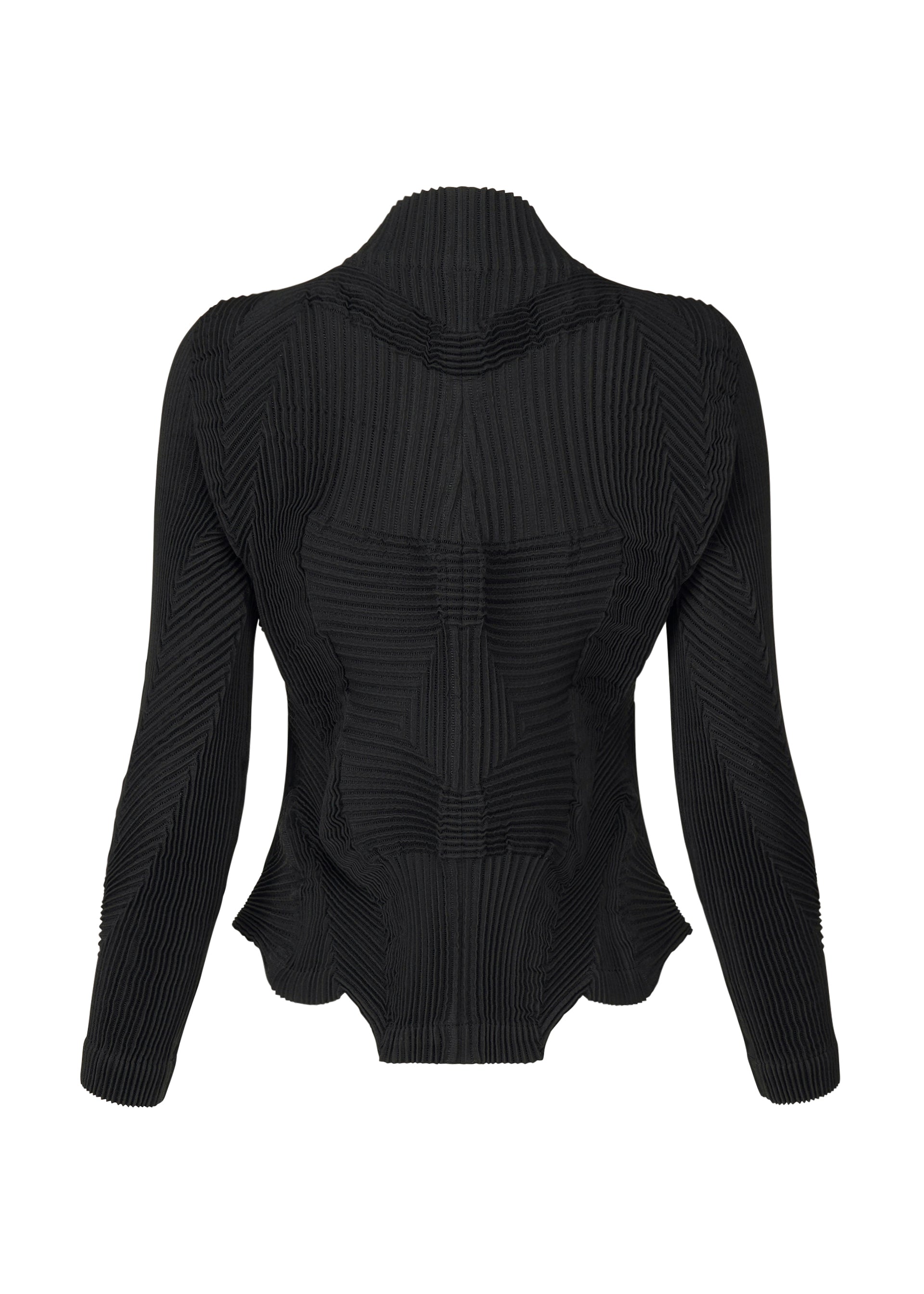 A detail shot of the A-Poc Able Issey Miyake TYPE I 008 jacket.