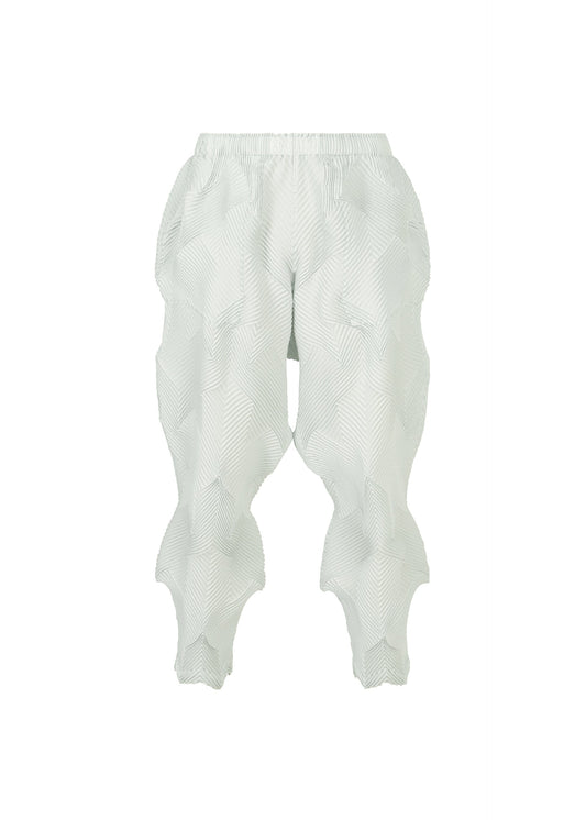 A product shot of the A-Poc Able Issey Miyake TYPE O 010 trousers in ice grey (10), recurring_style.