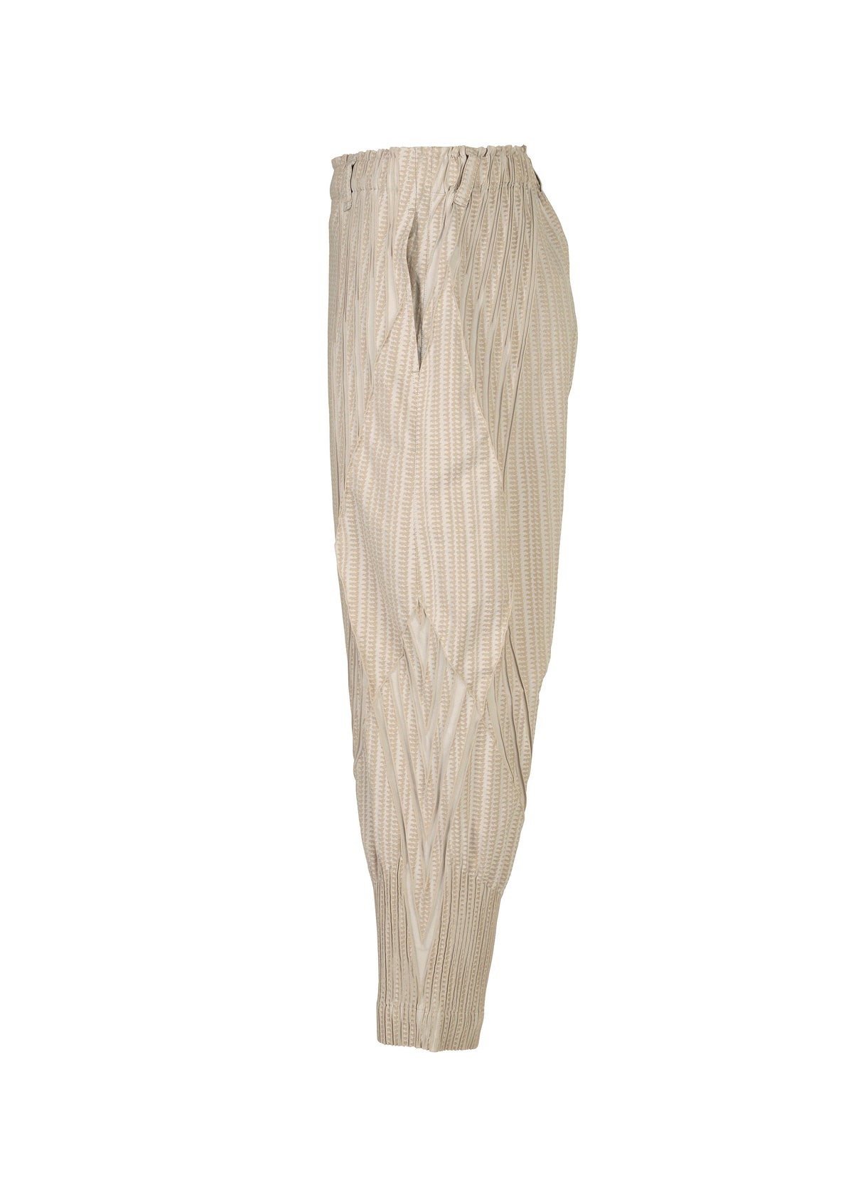 A detail shot of the A-Poc Able Issey Miyake TYPE S 001 1 pants.