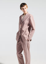 A model wears the A-POC ABLE ISSEY MIYAKE TYPE-S 001-2 type-s-001-2-pants-grey-hued.