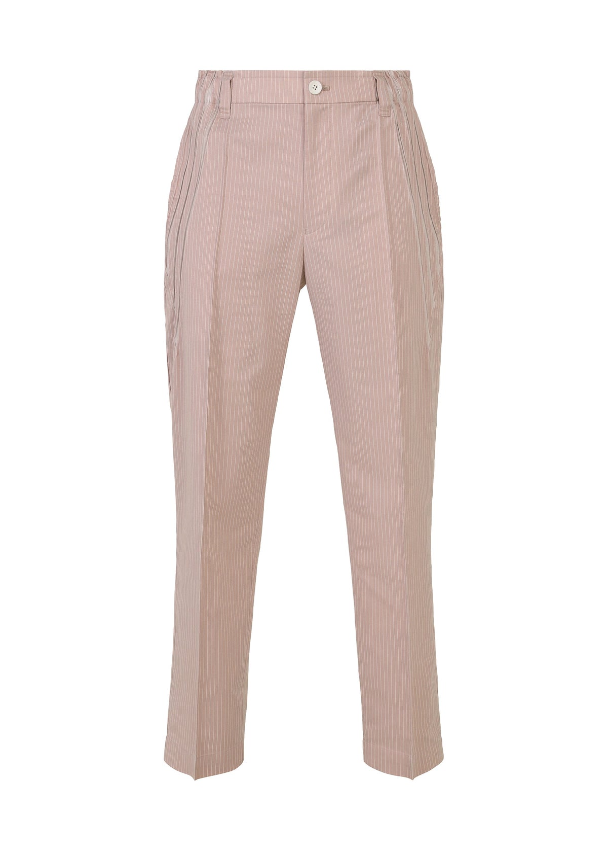 A product shot of the A-POC ABLE ISSEY MIYAKE TYPE-S 001-2 trousers in pink beige-hued.