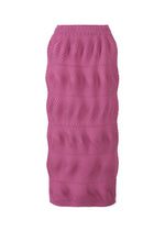 A product shot of the A-POC ABLE ISSEY MIYAKE TYPE-P 006 skirt in fuchsia pink.