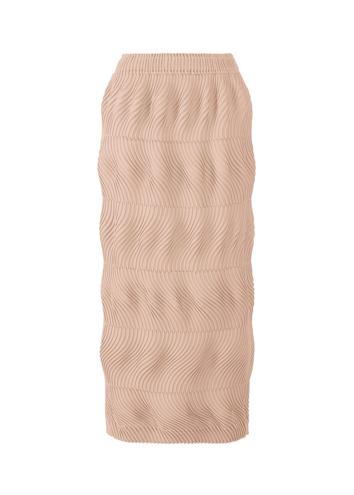 A product shot of the A-POC ABLE ISSEY MIYAKE TYPE-P 006 skirt in pink beige.