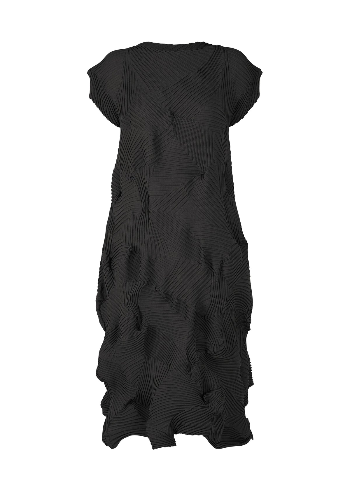 A product shot of the A-POC ABLE ISSEY MIYAKE TYPE-P 003-2 dress in black.