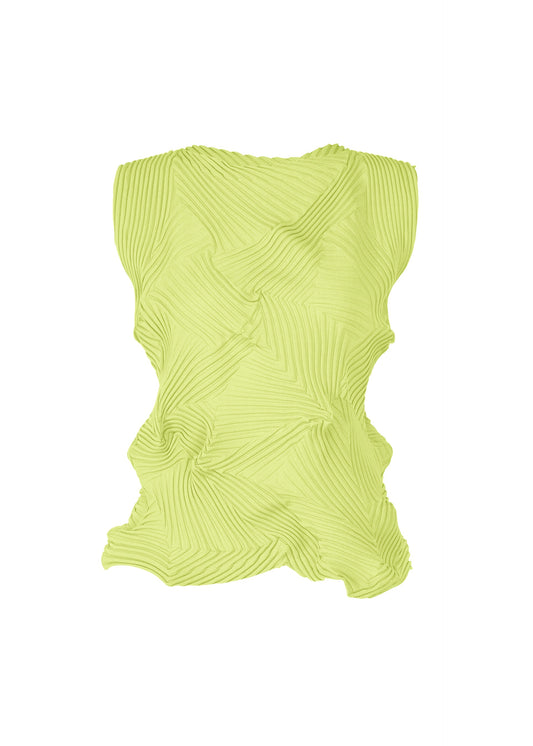 A product shot of the A-POC ABLE ISSEY MIYAKE TYPE-P 003-2 shirt in lime green.