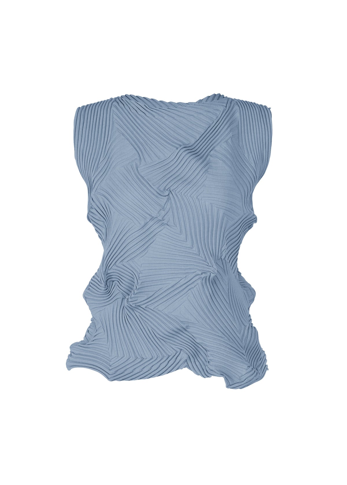 A product shot of the A-POC ABLE ISSEY MIYAKE TYPE-P 003-2 shirt in steel blue.
