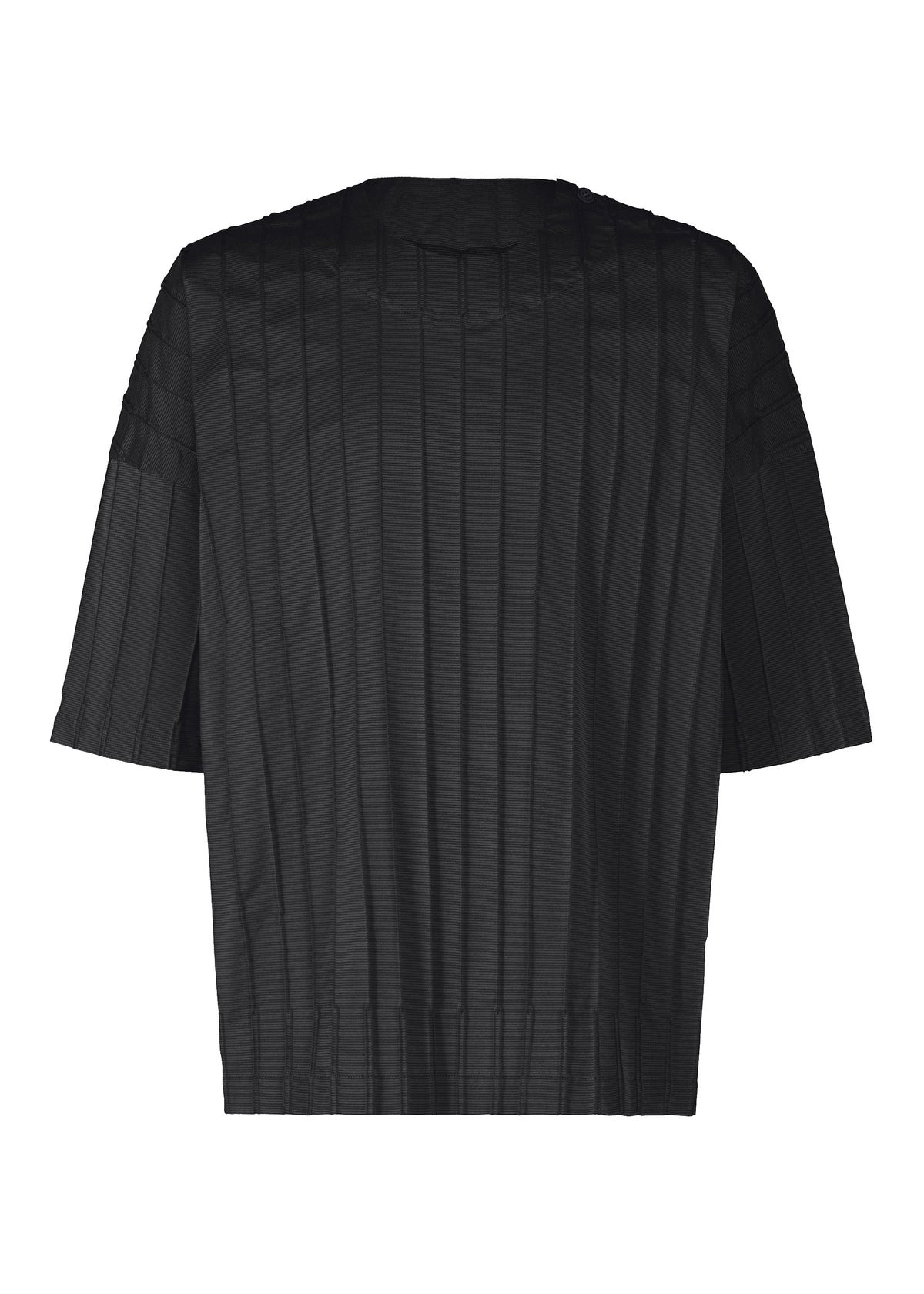 A product shot of the A-Poc Able Issey Miyake TYPE W 007 shirt in black (15), recurring_style.