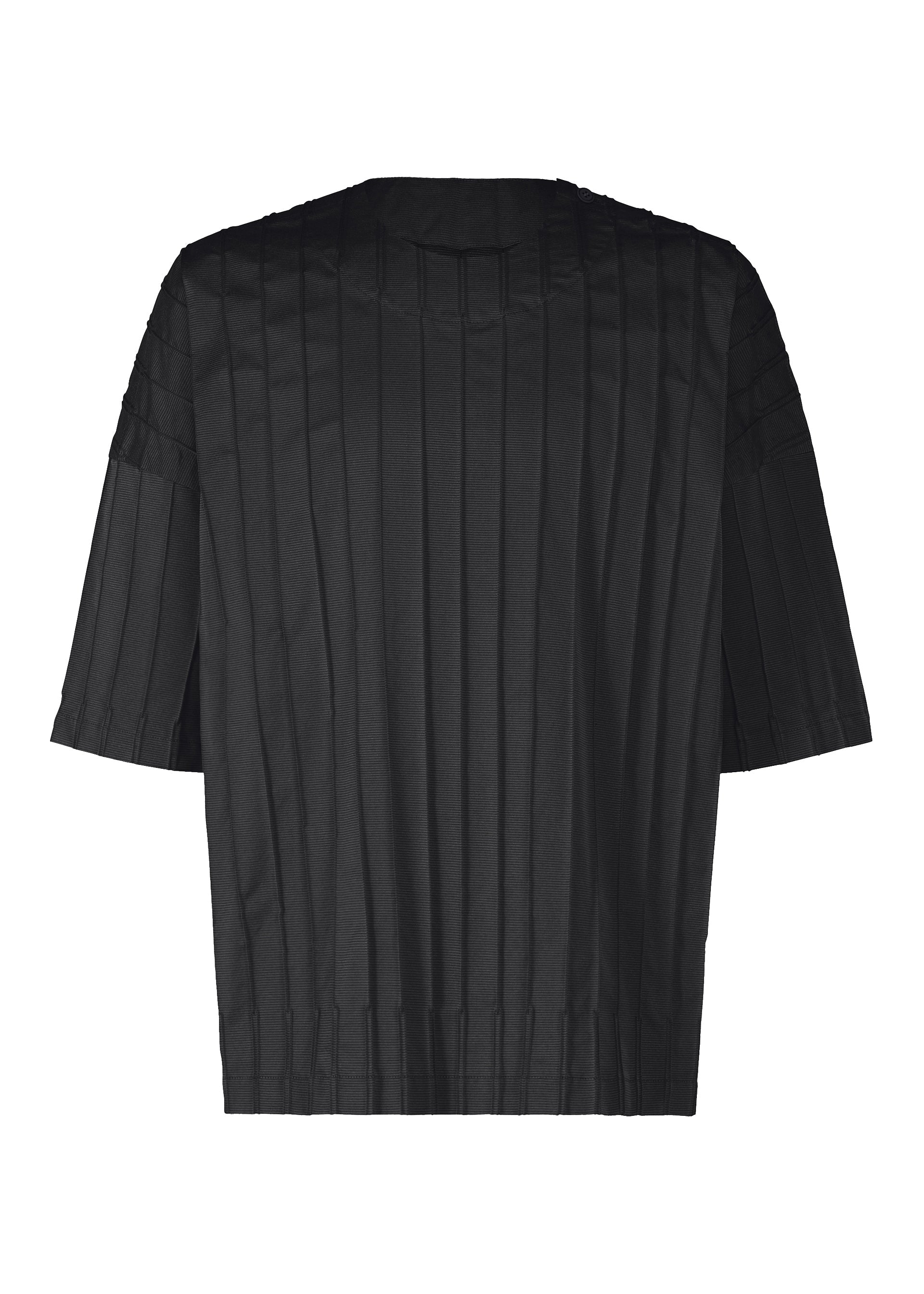 A product shot of the A-Poc Able Issey Miyake TYPE W 007 shirt in black (15), recurring_style.
