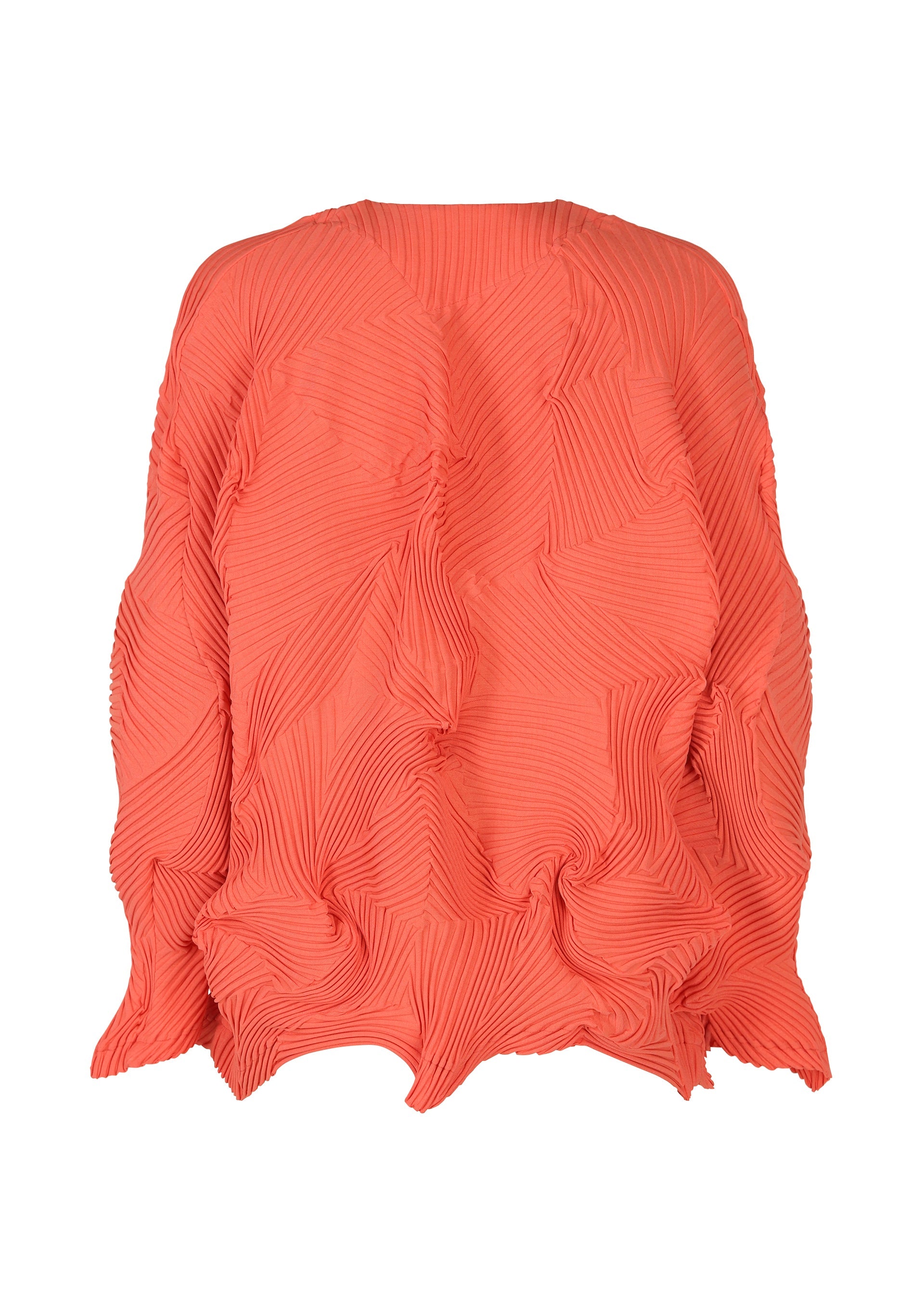A detail shot of the A-Poc Able Issey Miyake TYPE P 003 1 cardigan.