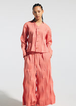 A model wears the A-Poc Able Issey Miyake TYPE W 009 1 cardigan.