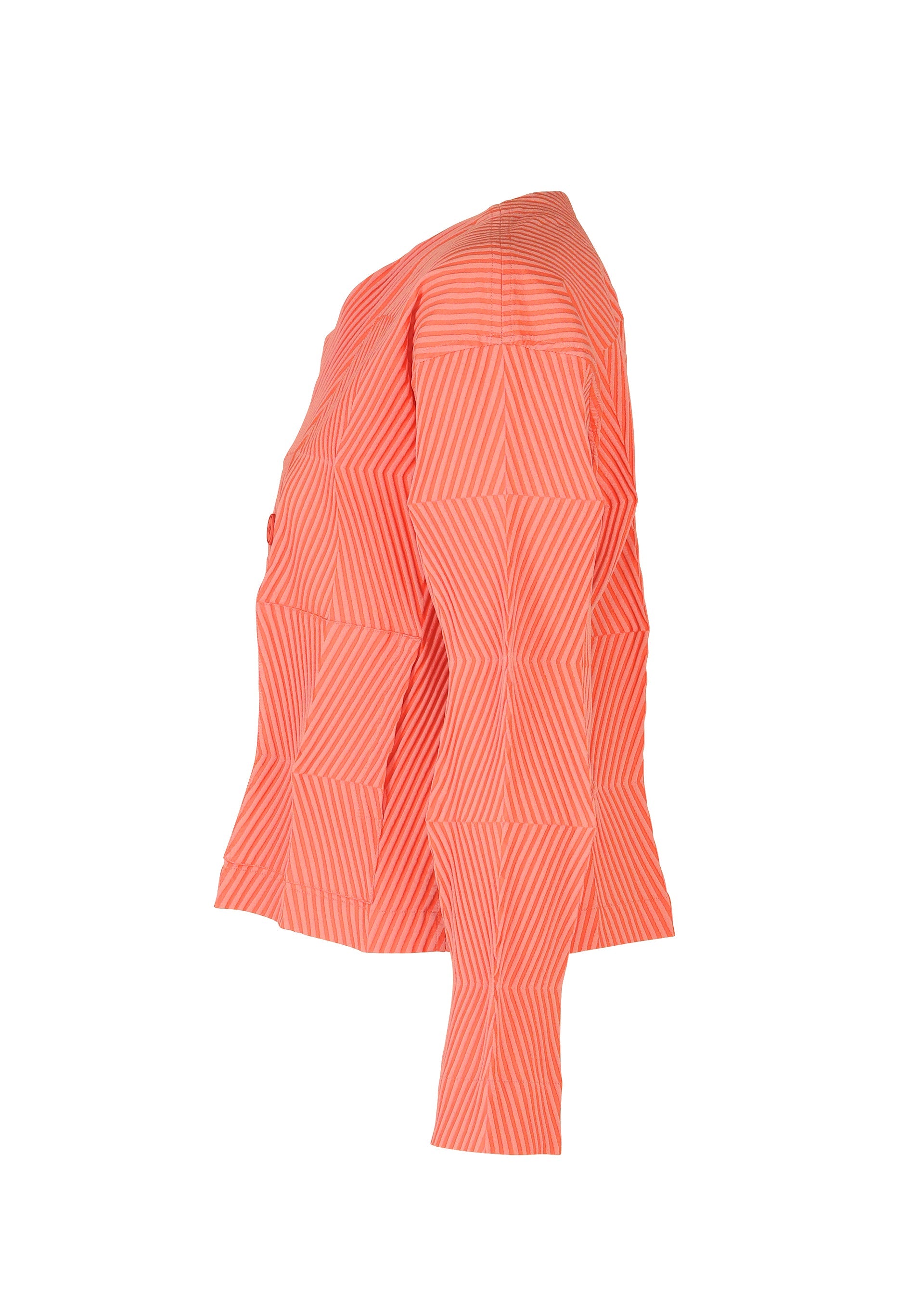 A detail shot of the A-Poc Able Issey Miyake TYPE W 009 1 cardigan.