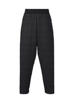 A product shot of the A-Poc Able Issey Miyake TYPE E 001 pants in black (15), recurring_style.