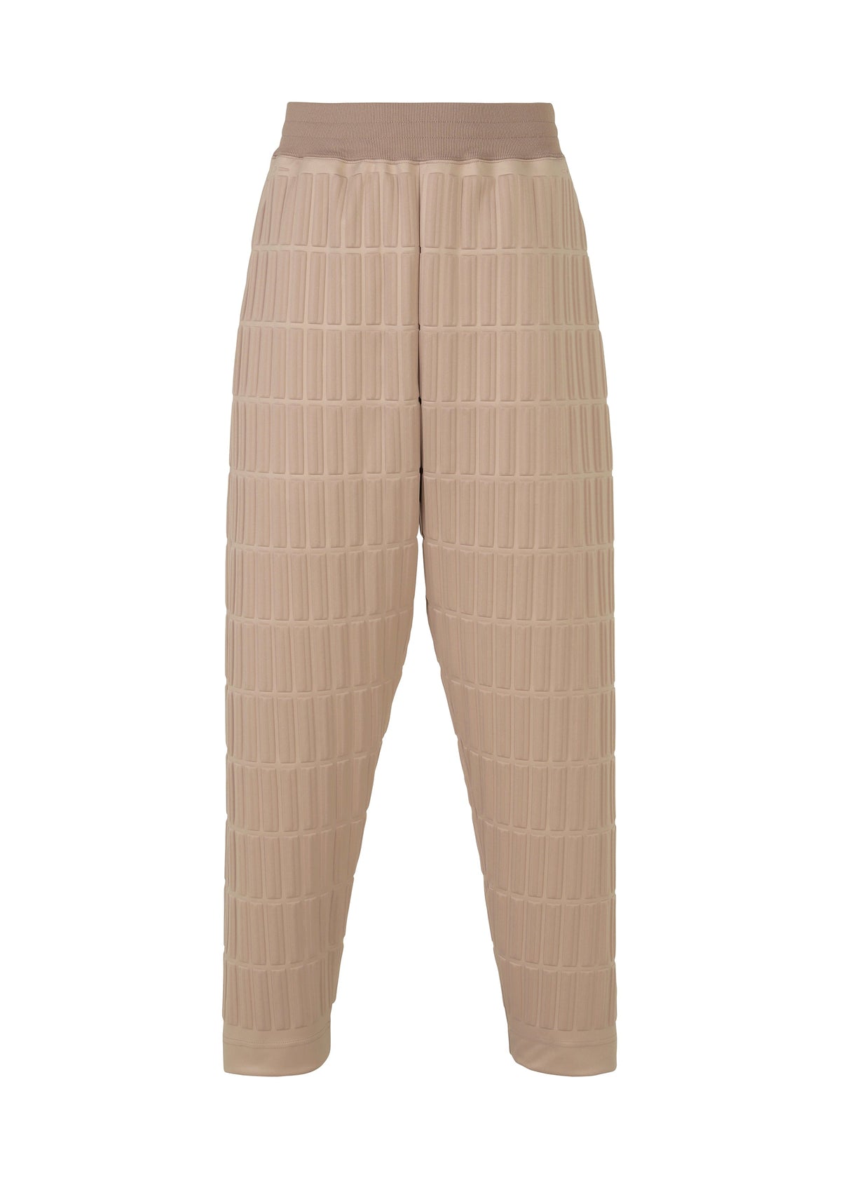A product shot of the A-Poc Able Issey Miyake TYPE E 001 pants in beige (41), recurring_style.