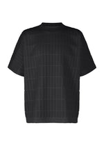 A product shot of the A-Poc Able Issey Miyake TYPE E 001 shirt in black (15), recurring_style.