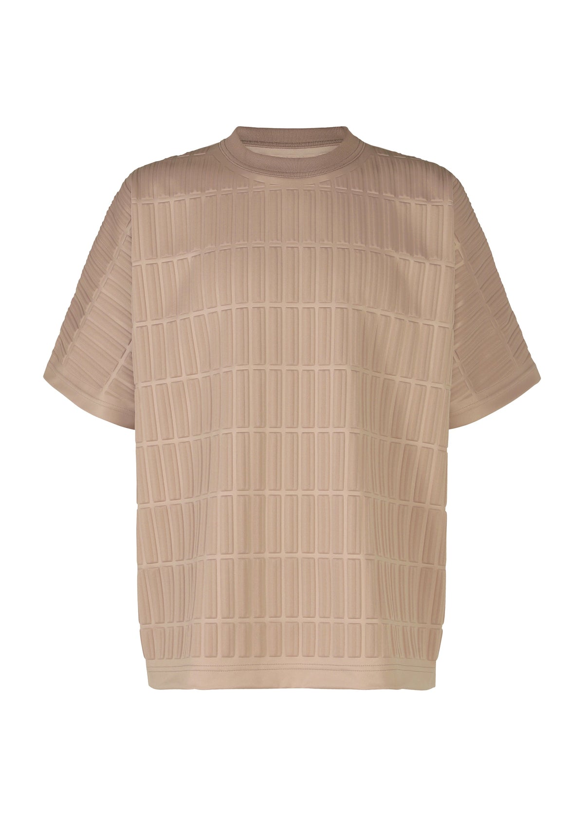 A product shot of the A-Poc Able Issey Miyake TYPE E 001 shirt in beige (41), recurring_style.
