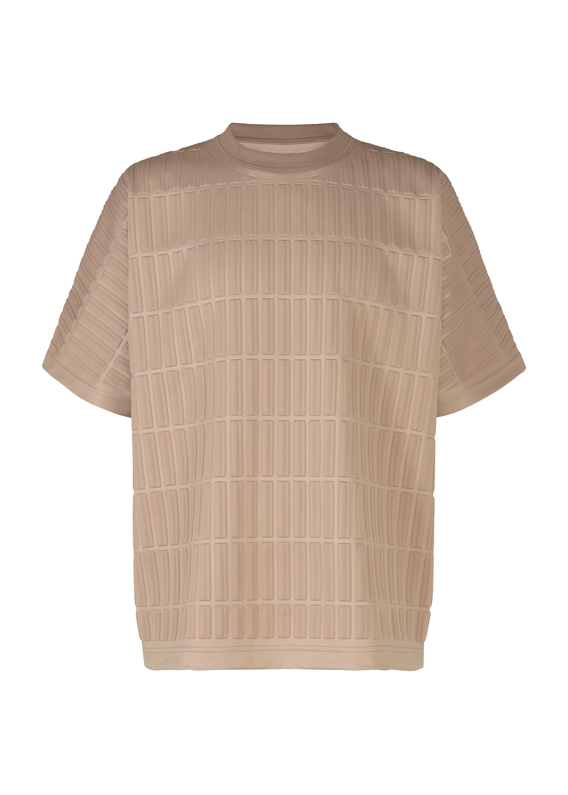 A product shot of the A-Poc Able Issey Miyake TYPE E 001 shirt in beige (41), recurring_style.