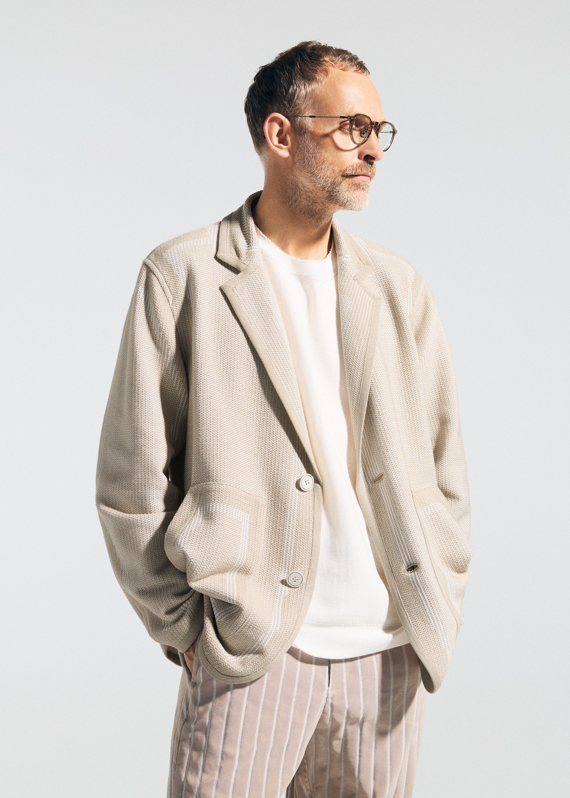 TYPE-K 008 Jacket Beige-Hued – ISSEY MIYAKE EU