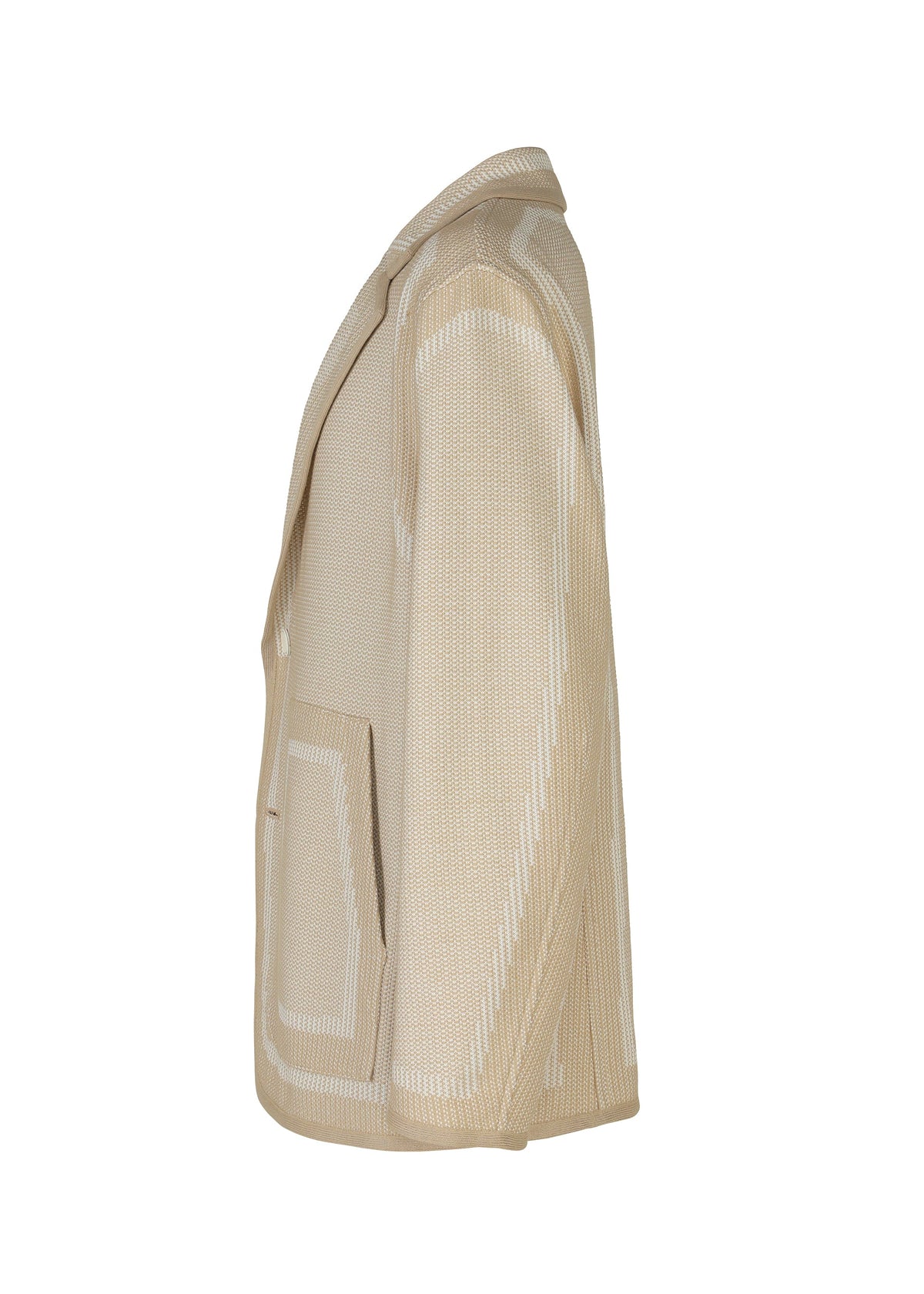 A detail shot of the A-Poc Able Issey Miyake TYPE K 008 jacket.