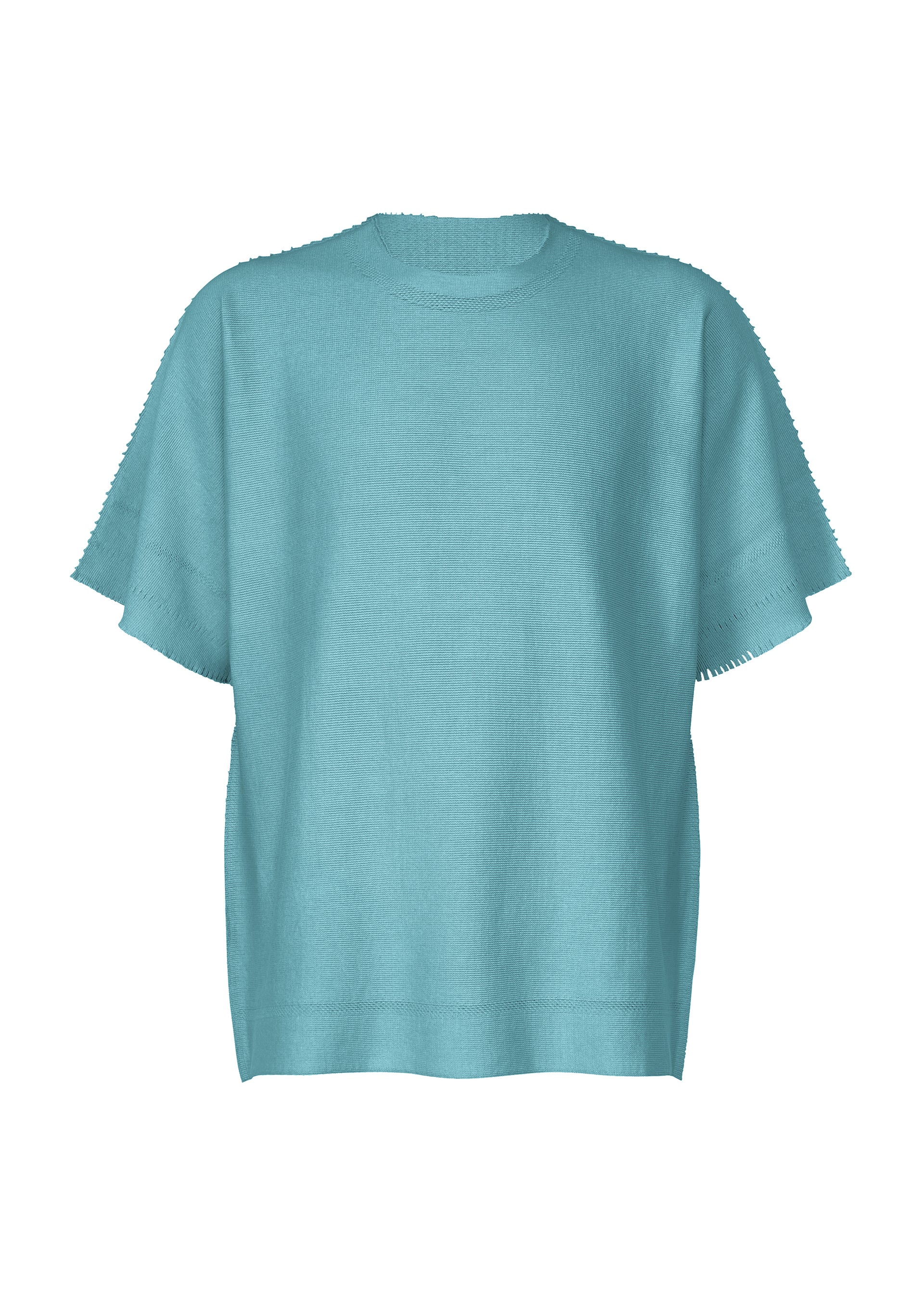 A product shot of the A-POC ABLE ISSEY MIYAKE TYPE-A 001-3 shirt in turquoise blue.