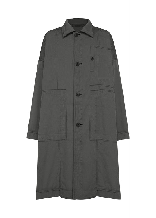 A product shot of the A-POC ABLE ISSEY MIYAKE TYPE-U 001-1 coat in dark gray.