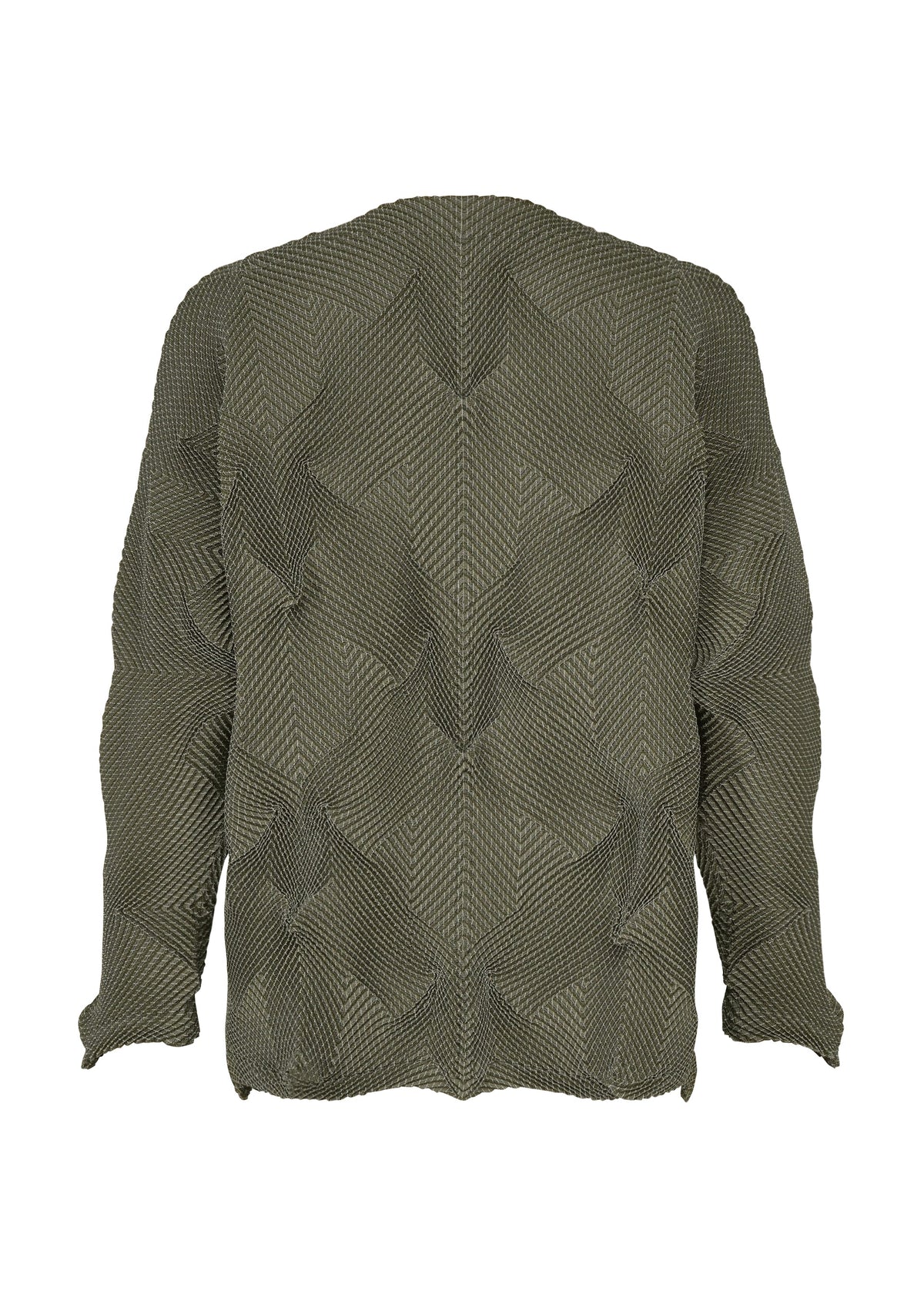 A detail shot of the A-POC ABLE ISSEY MIYAKE TYPE-O 010-1 cardigan.