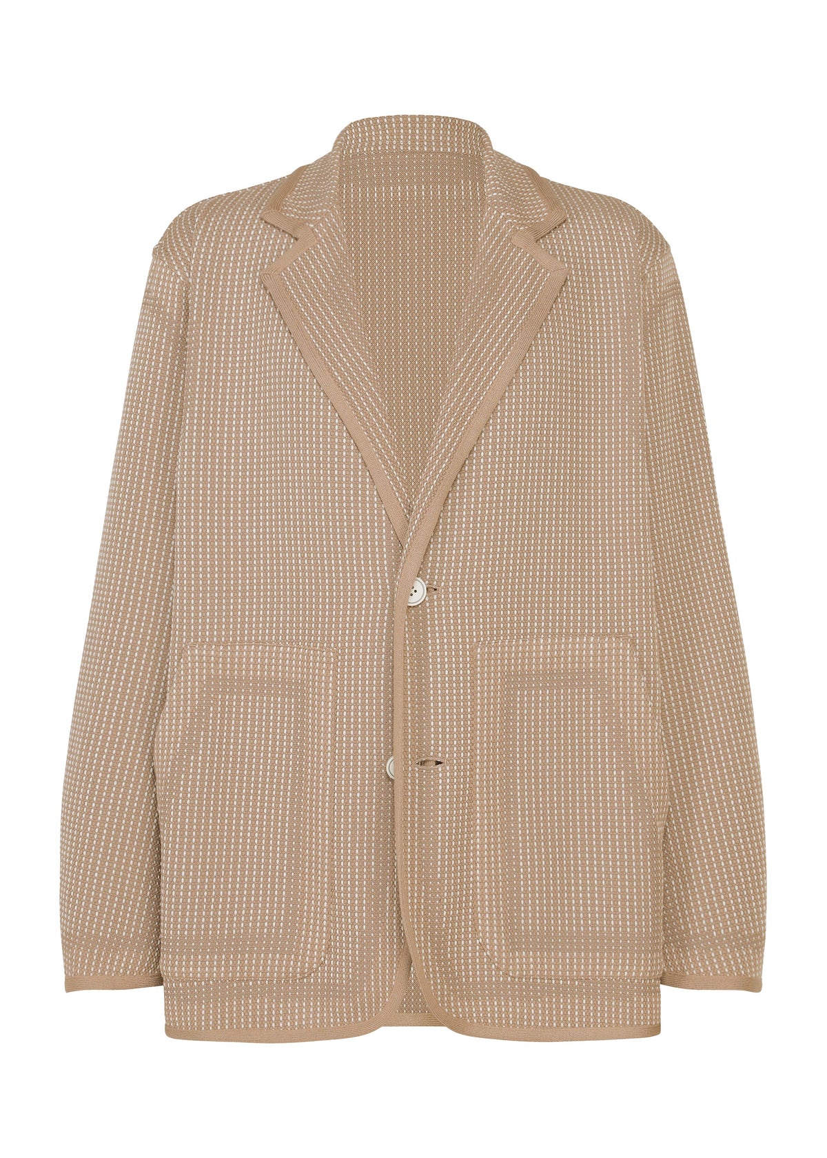 A product shot of the A-POC ABLE ISSEY MIYAKE TYPE-K 012 jacket in beige-hued.