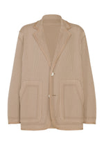 A product shot of the A-POC ABLE ISSEY MIYAKE TYPE-K 012 jacket in beige-hued.