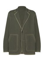 A product shot of the A-POC ABLE ISSEY MIYAKE TYPE-K 012 jacket in khaki-hued.