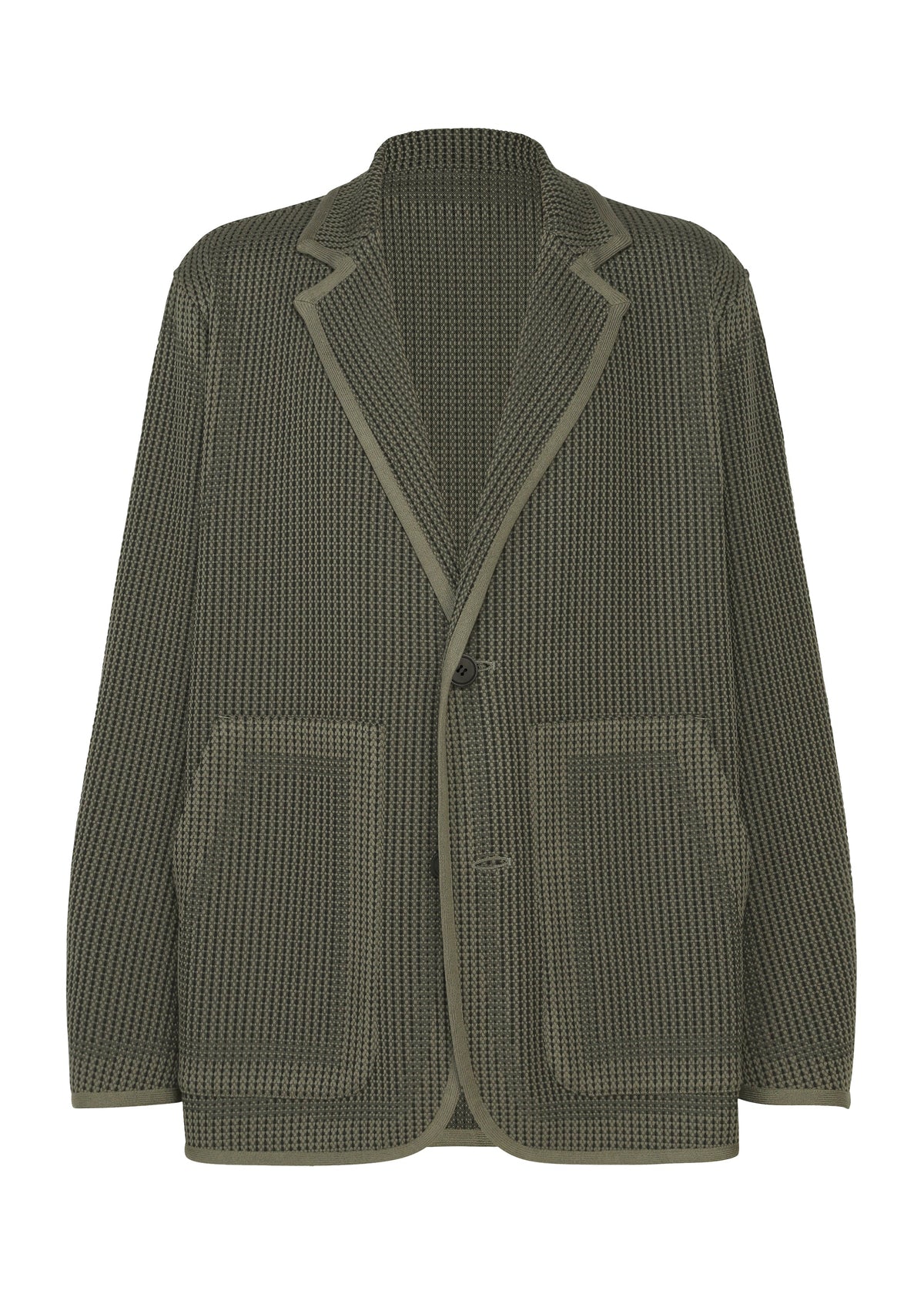 A product shot of the A-POC ABLE ISSEY MIYAKE TYPE-K 012 jacket in khaki-hued.