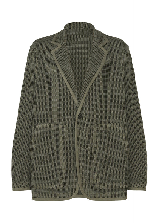A product shot of the A-POC ABLE ISSEY MIYAKE TYPE-K 012 jacket in khaki-hued.