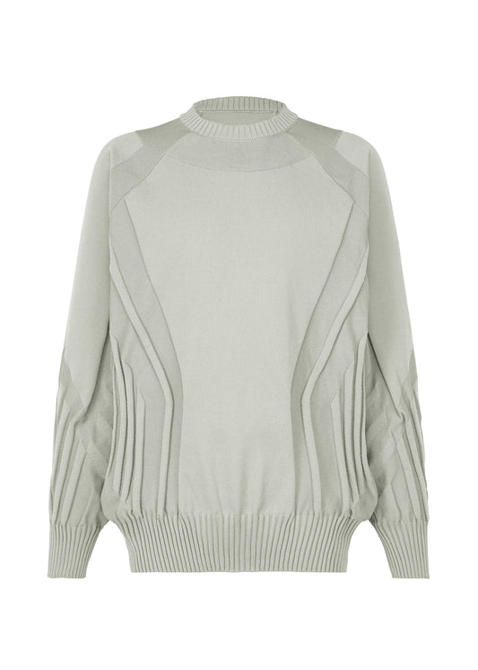 A product shot of the A-POC ABLE ISSEY MIYAKE TYPE-K 001 top in light gray.