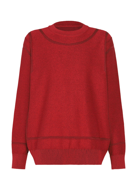 A product shot of the A-POC ABLE ISSEY MIYAKE TYPE-K 010 top in red.