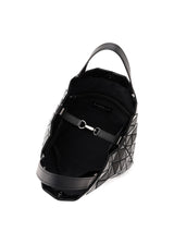 CRYSTAL GLOSS Hand Bag Black