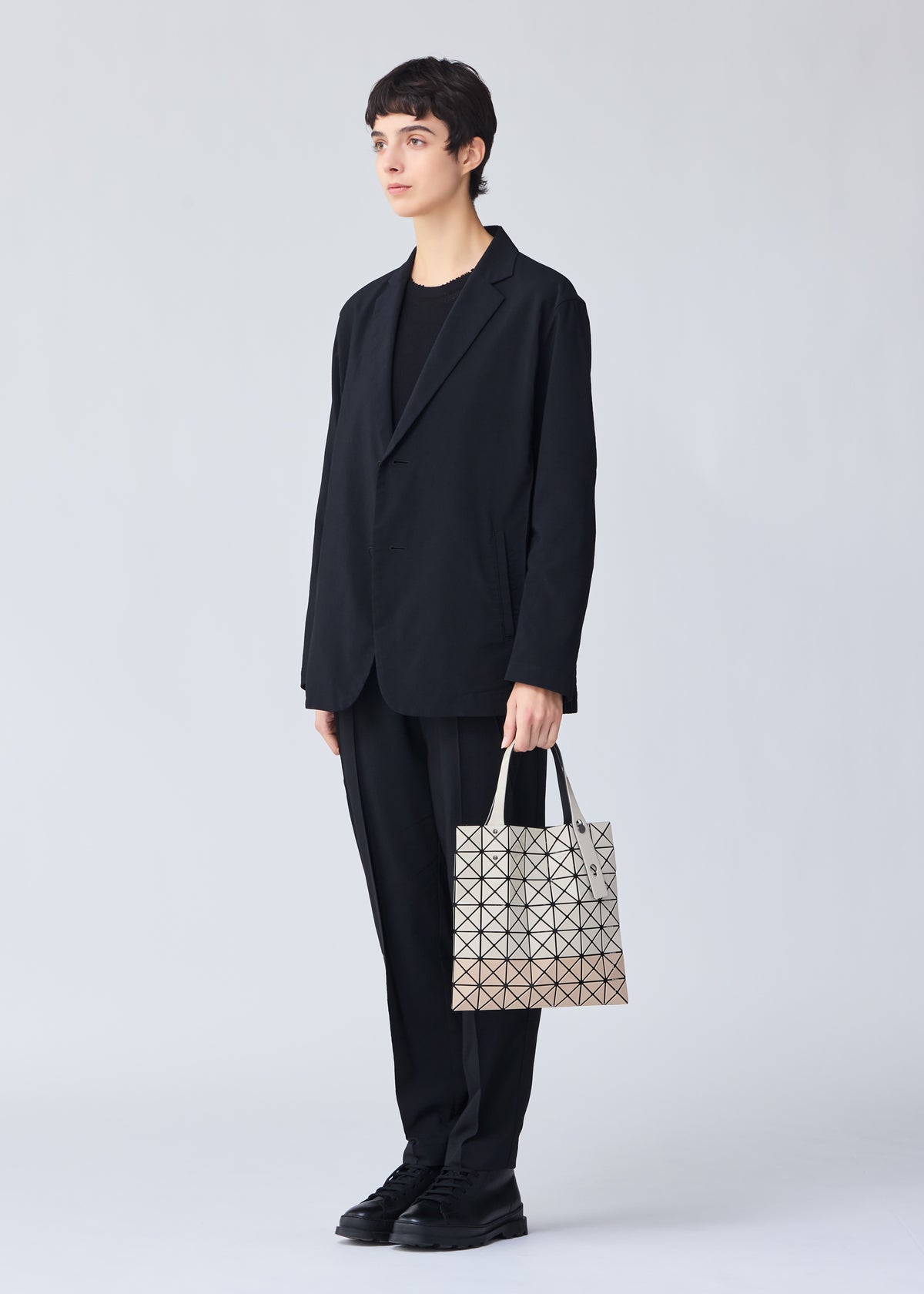 PRISM BI-COLOR Tote Bag Dark Grey x Black