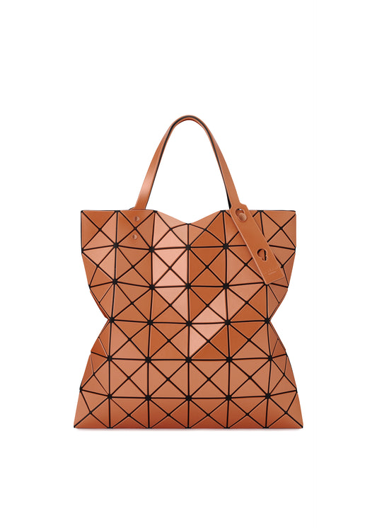 LUCENT METALLIC Tote Bag Orange Brown