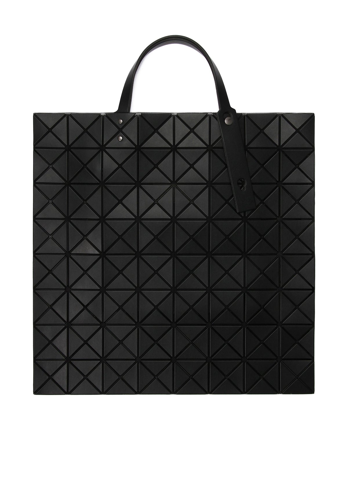 A detail shot of the Bao Bao Issey Miyake LUCENT MATTE tote bag.