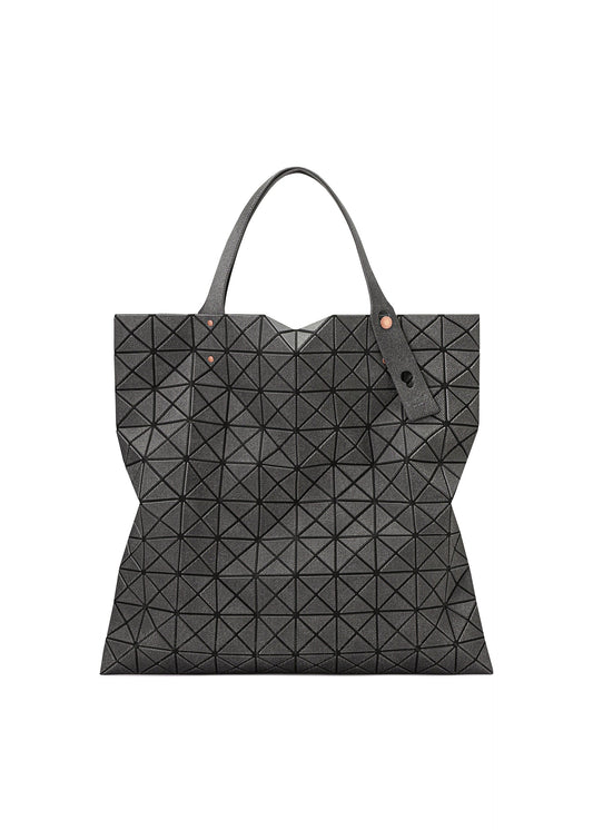 A product shot of the BAO BAO ISSEY MIYAKE PRISM DENIM tote bag in black.