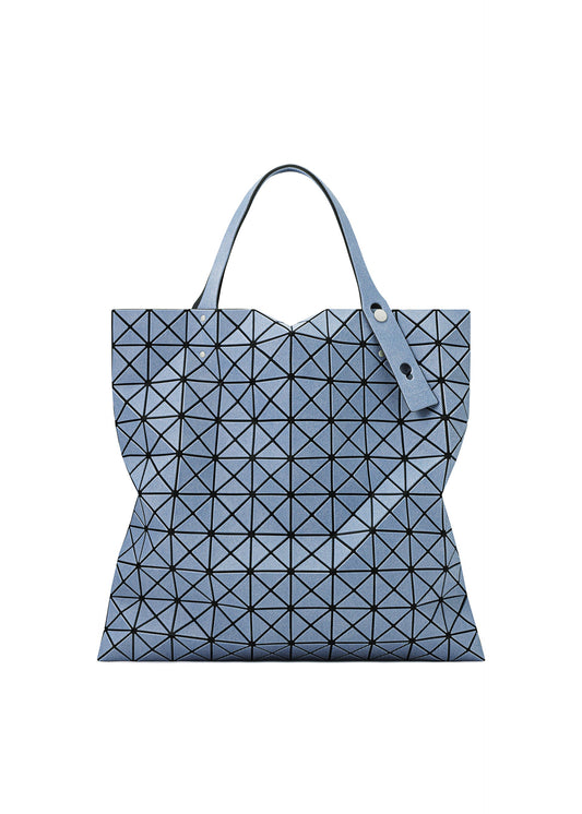 A product shot of the BAO BAO ISSEY MIYAKE PRISM DENIM tote bag in blue.