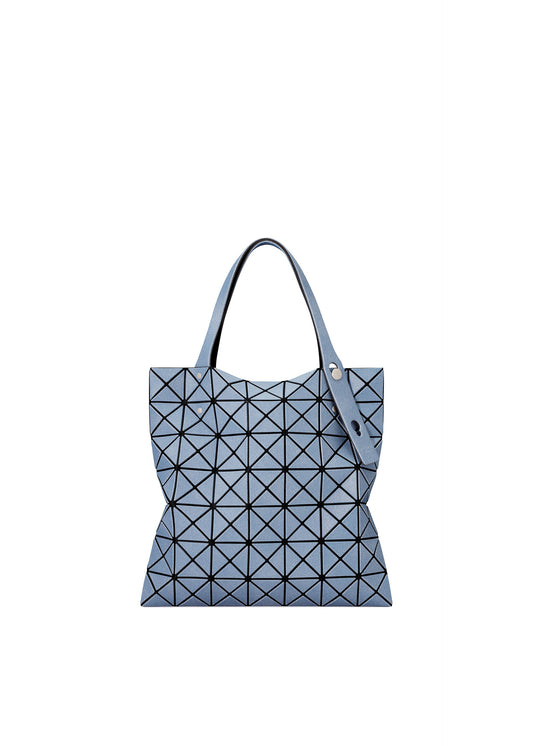 A product shot of the BAO BAO ISSEY MIYAKE PRISM DENIM tote bag in blue.