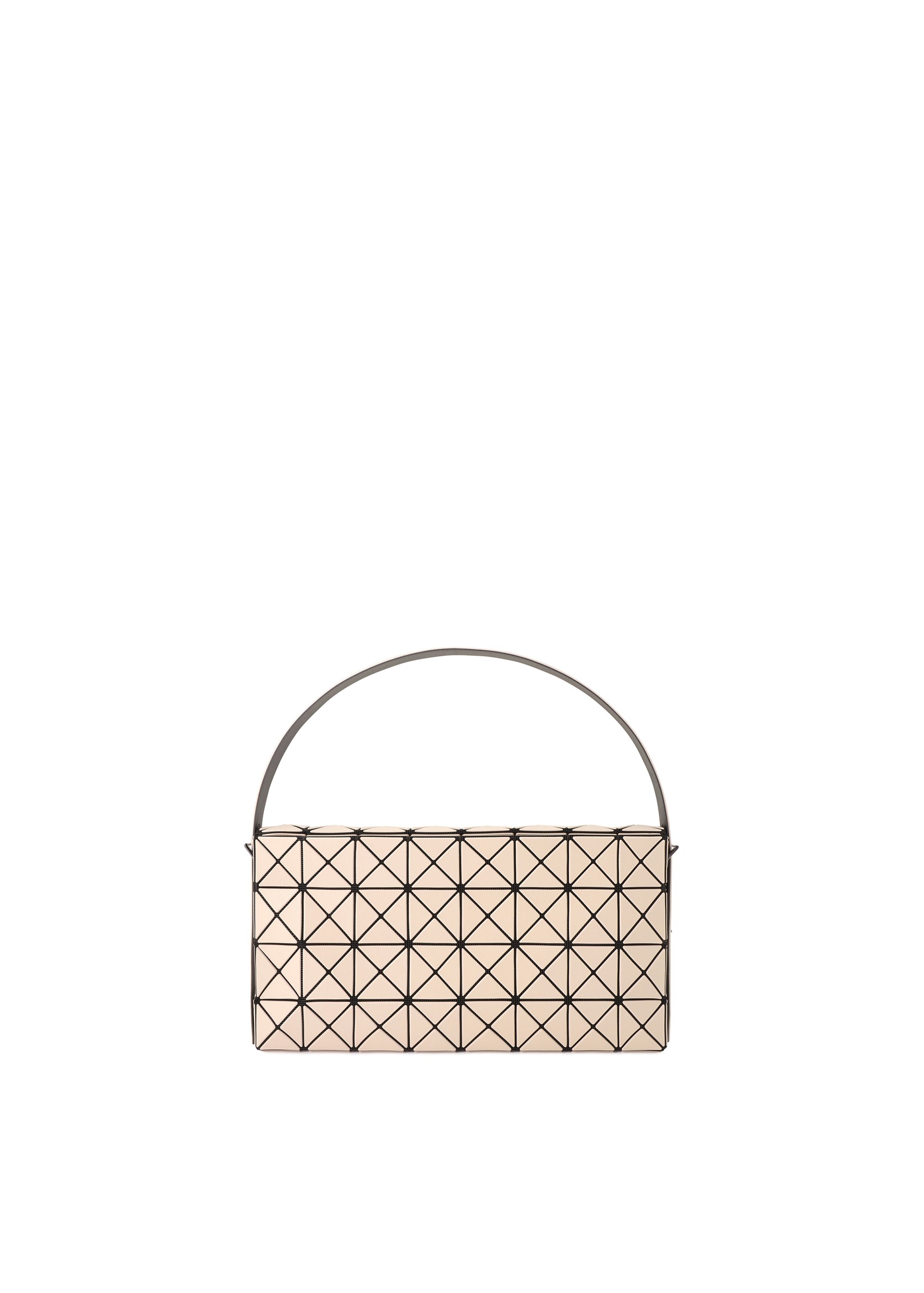 A product shot of the BAO BAO ISSEY MIYAKE OBLONG shoulder bag in beige.