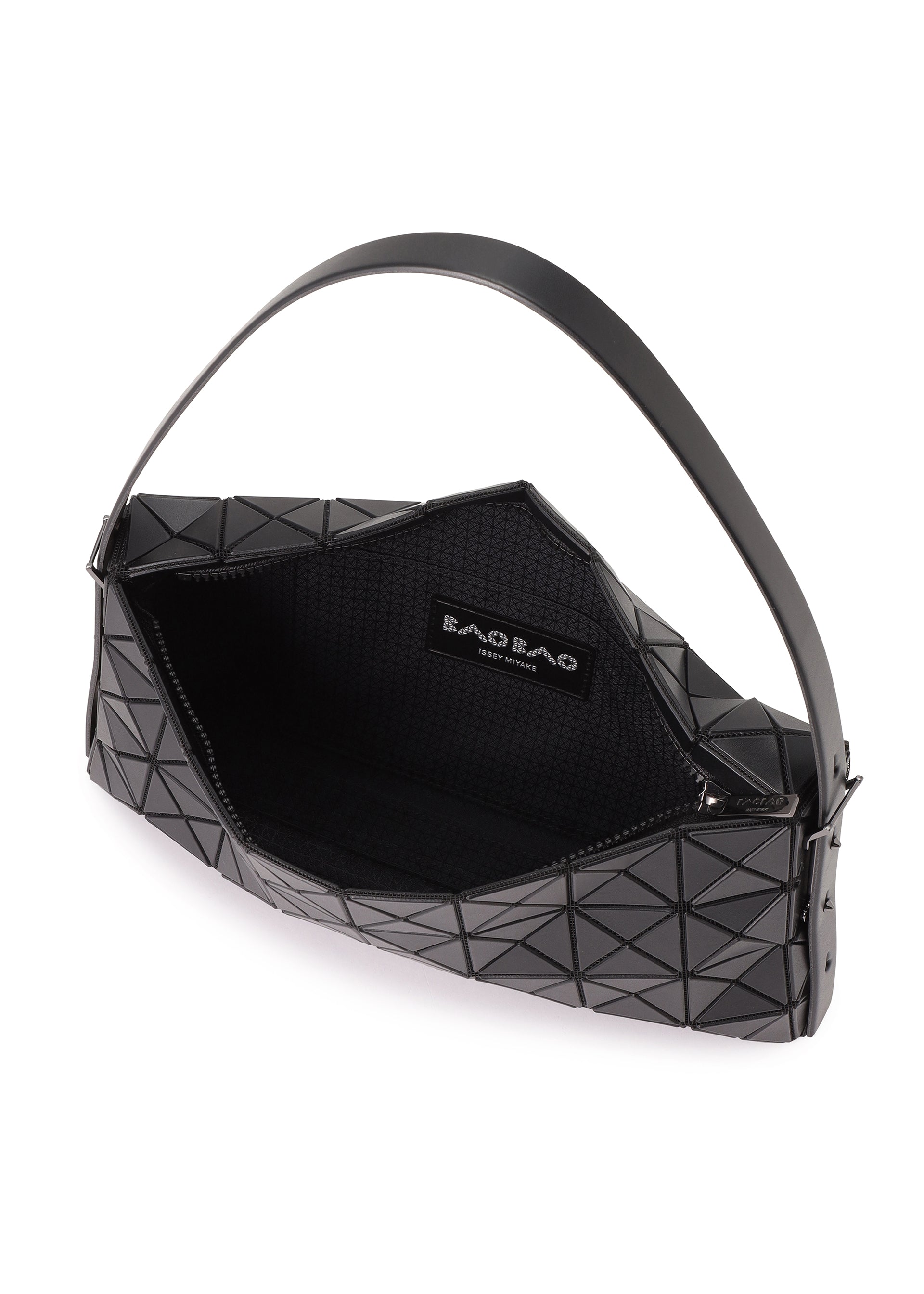 A detail shot of the BAO BAO ISSEY MIYAKE OBLONG shoulder bag.