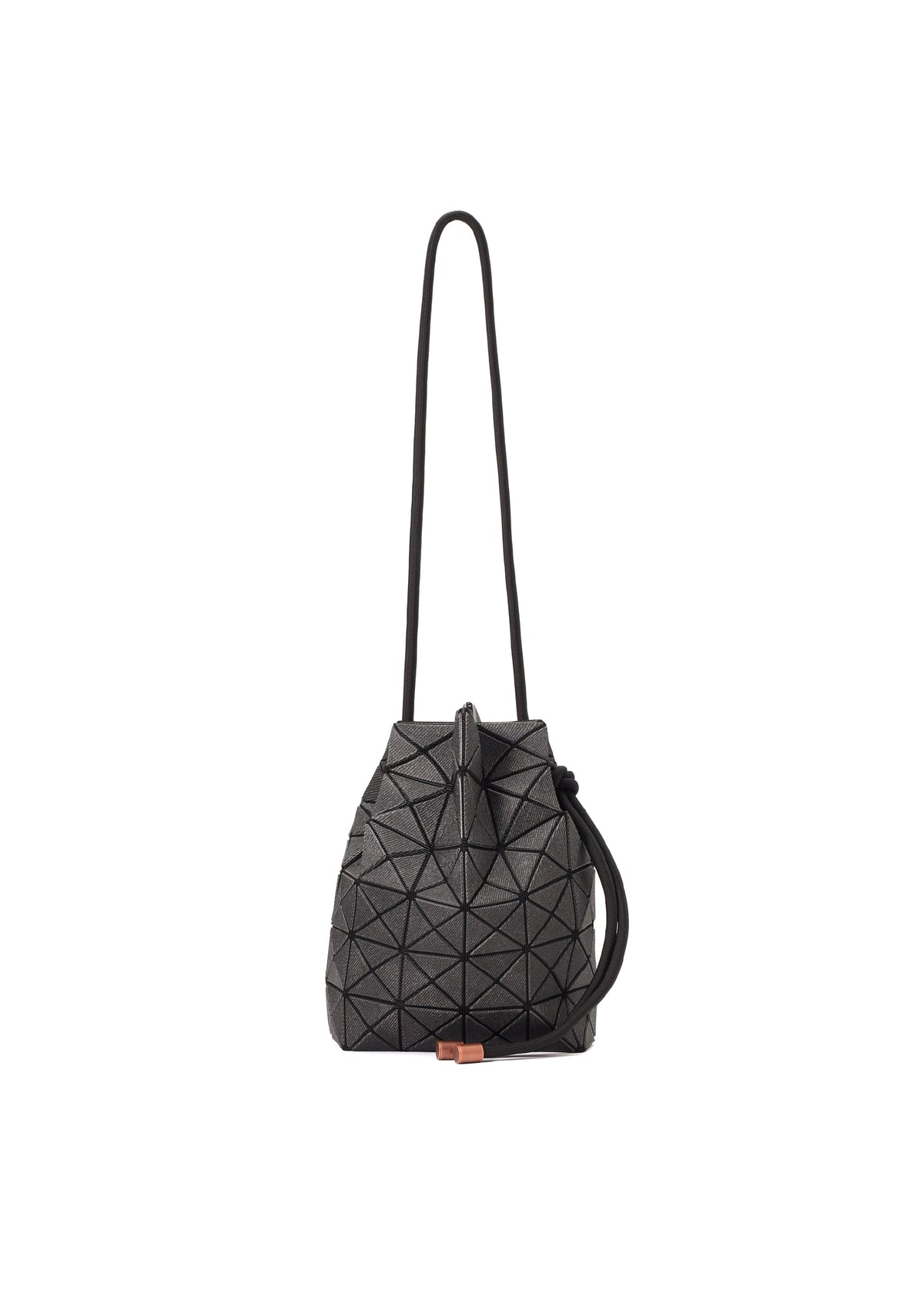 A product shot of the BAO BAO ISSEY MIYAKE WRING DENIM shoulder bag in black.
