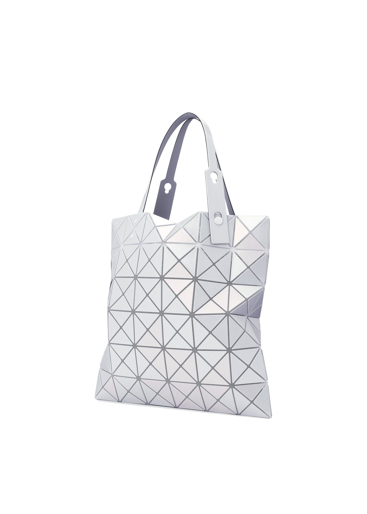 A detail shot of the BAOBAO ISSEY MIYAKE LUCENT FLAP tote bag(6*6).