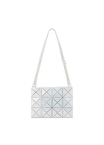 A product shot of the BAOBAO ISSEY MIYAKE LUCENT FLAP shoulder bag(3*4) in special white (03), recurring_style.