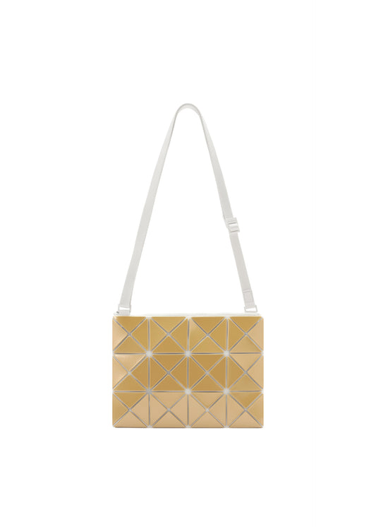 A product shot of the BAOBAO ISSEY MIYAKE LUCENT FLAP shoulder bag(3*4) in yellow (57), recurring_style.